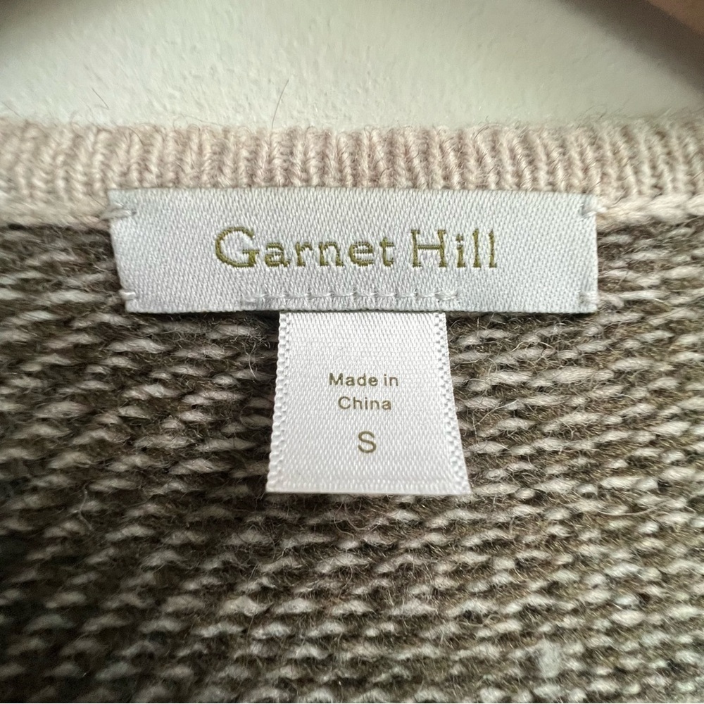 Garnet Hill fair Isle knit draped sweater open cardigan longline Wool Alpaca - Picture 9 of 11